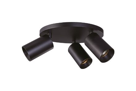 Antidark Deckenstrahler SpotOn Circle 3 GU10 schwarz  Antidark Deckenstrahler SpotOn Circle 3 GU10 schwarz