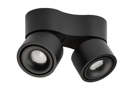 Antidark Deckenspot Easy Mini Double W275  2 x 7W - schwarz Antidark Deckenspot Easy Mini Double W275  2 x 7W - schwarz